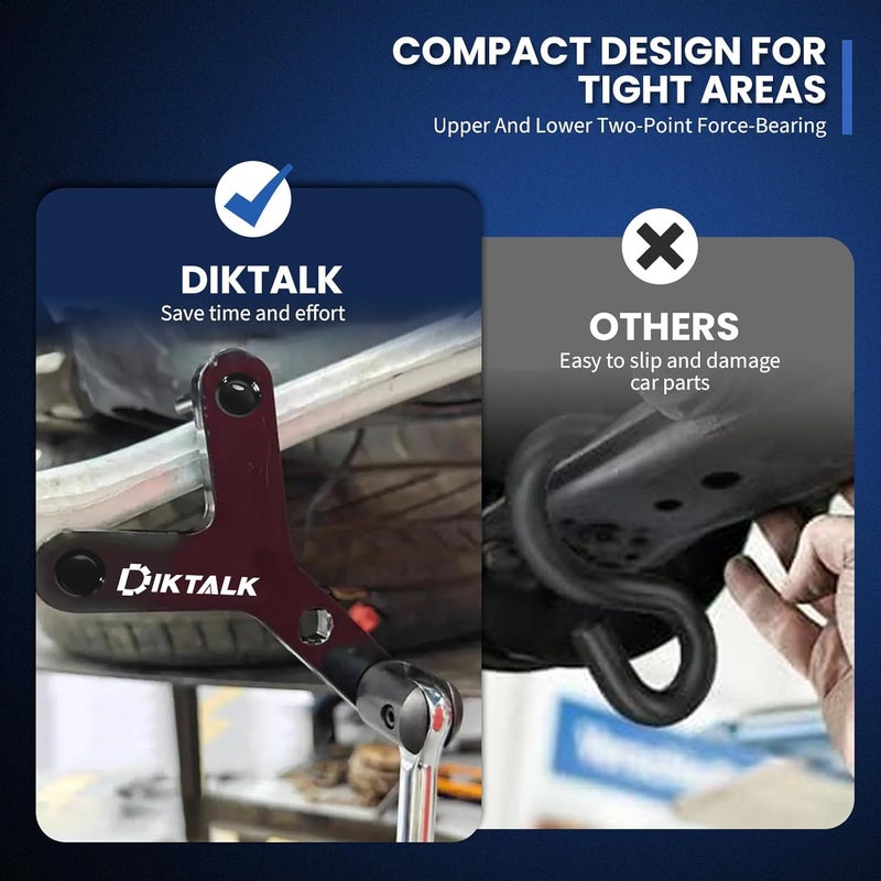 DikTalk Lower Control Arm Prying Tool Kit,1/2" Drive Suspension Removal Tool,Specialty Bushing Tool with 2 Pry Bar Wrench Adapter Head & Extension Poles,4PCS - Image 4